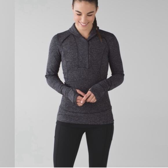 lululemon athletica Jackets & Blazers - Lululemon Think Fast Pullover Grey Size 4